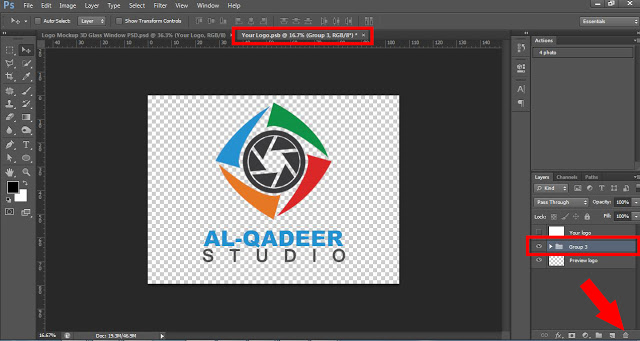Step-2 PSD Logo Mocku Edit Al Qadeer Studio